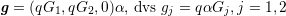 g = (qG1, qG2,0)α, dvs gj = qαGj, j = 1,2
